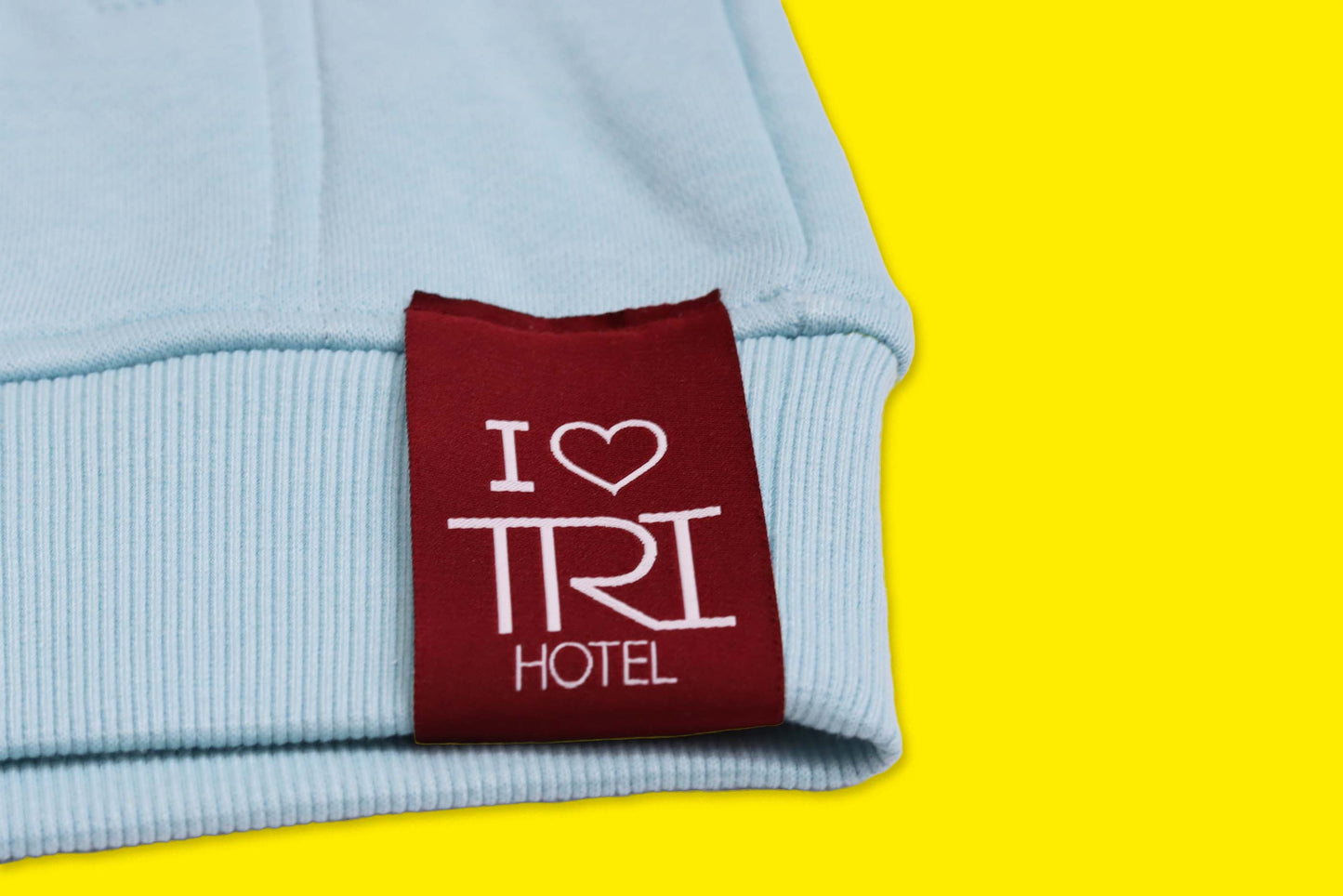 Hoodie "seriös irre" - hellblau